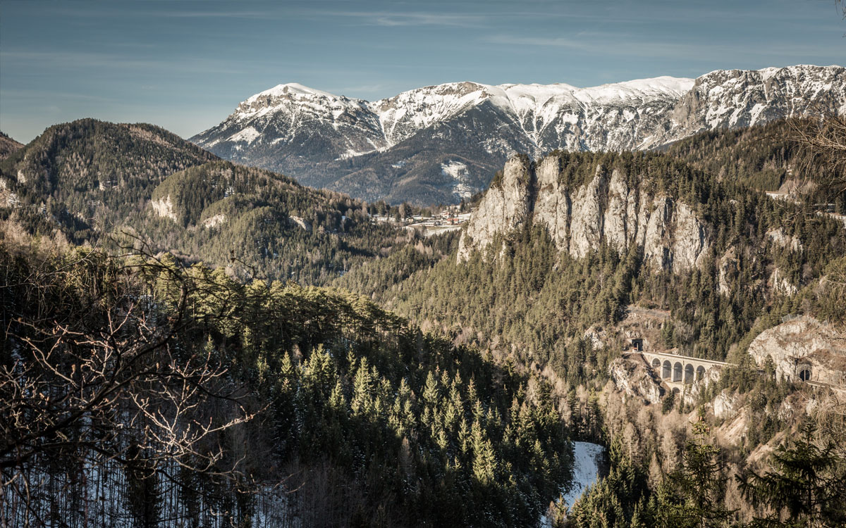 Ausblick von der Antoinette in die Berge